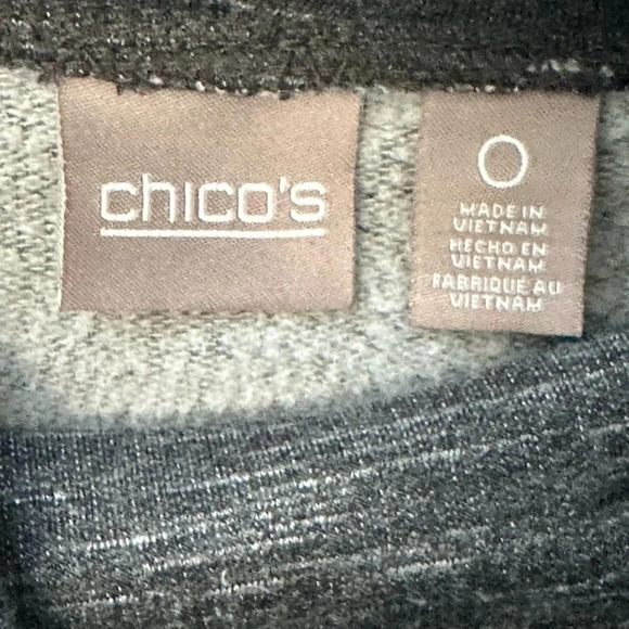 Chico’s women’s cowl neck tunic with front pockets Gray size 0 - Picture 8 of 8